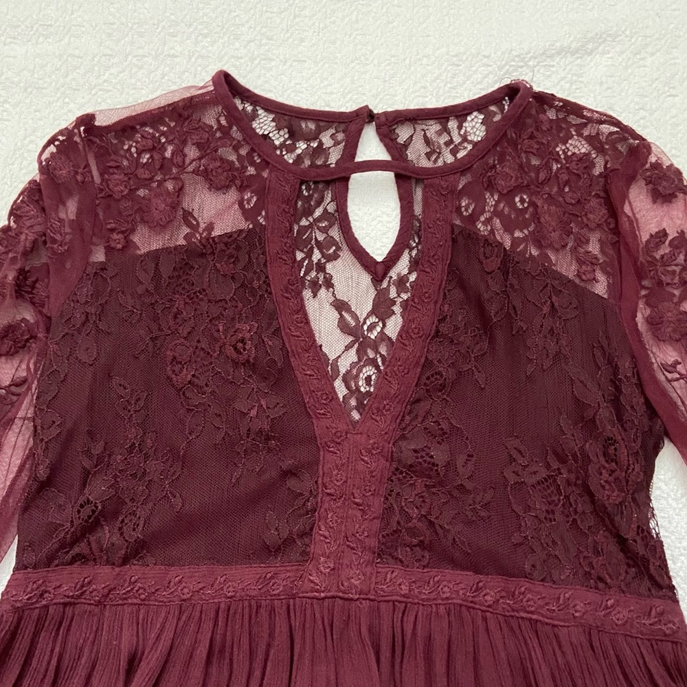 aeo embroidered mesh bell sleeve top - Picture 6 of 10